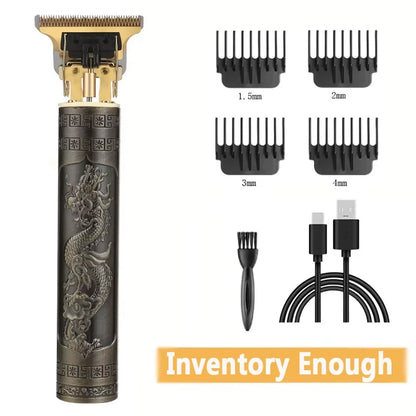 T9 Dragon-Carved Hair Clipper for Men