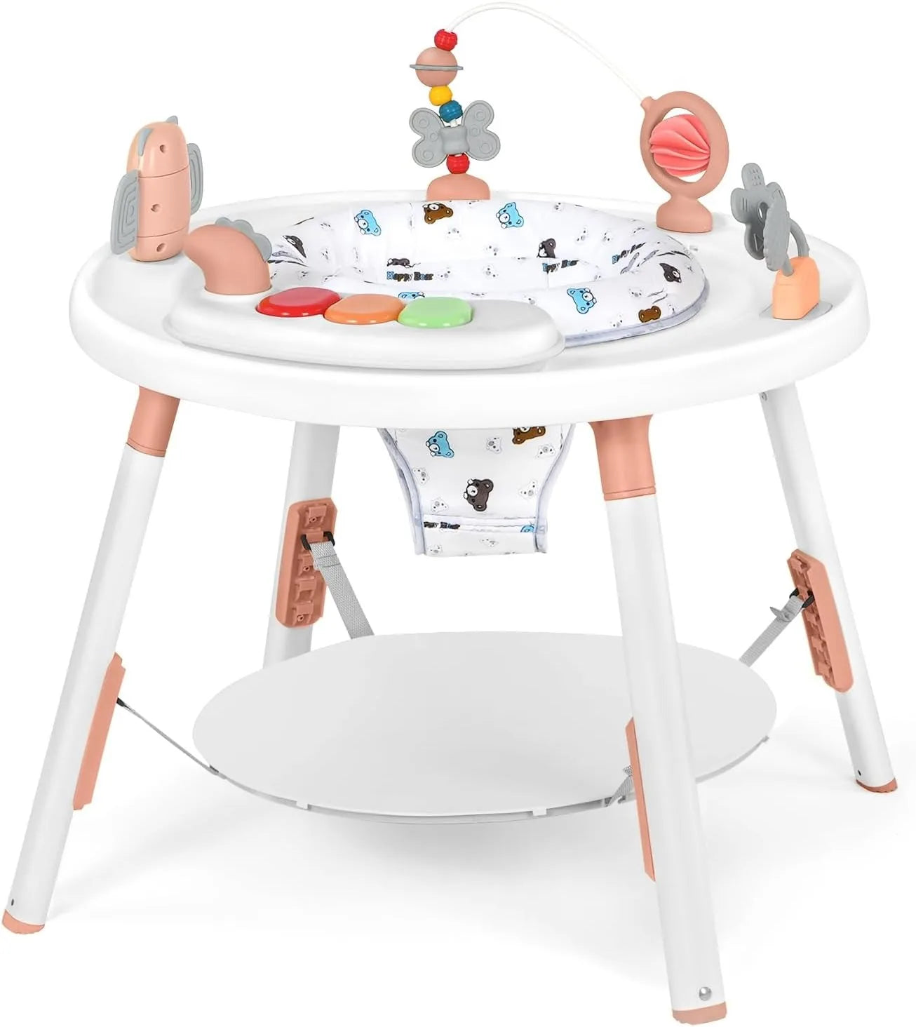 Baby activity center, 3-in-1 with detachable toys and 360 degree rotating seat, ideal for toddler development and entertainment