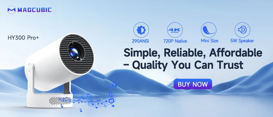 Magcubic Projector Android 11 4K 1280*720P HY300 Pro + Dual Wifi