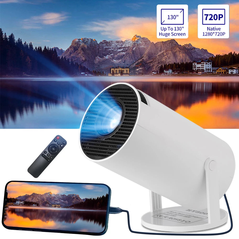 GerTong Go-Anywhere Movie Projector: 1080P & 200 ANSI Brightness