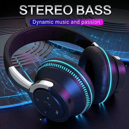 AuraWave Over-Ear Headphones - Hi-Res Audio, Bluetooth 5.3 & Wired AUX