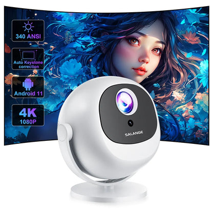 Salange 4K UHD Projector Android 11 with    WIf1 6 and Bluetooth