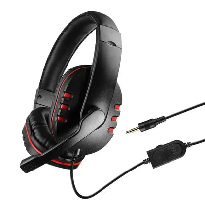 3.5mm Headphones Wired Gaming Headset Earphones For PS4 Play Station 4 Game PC Chat Headset  With Microphone
