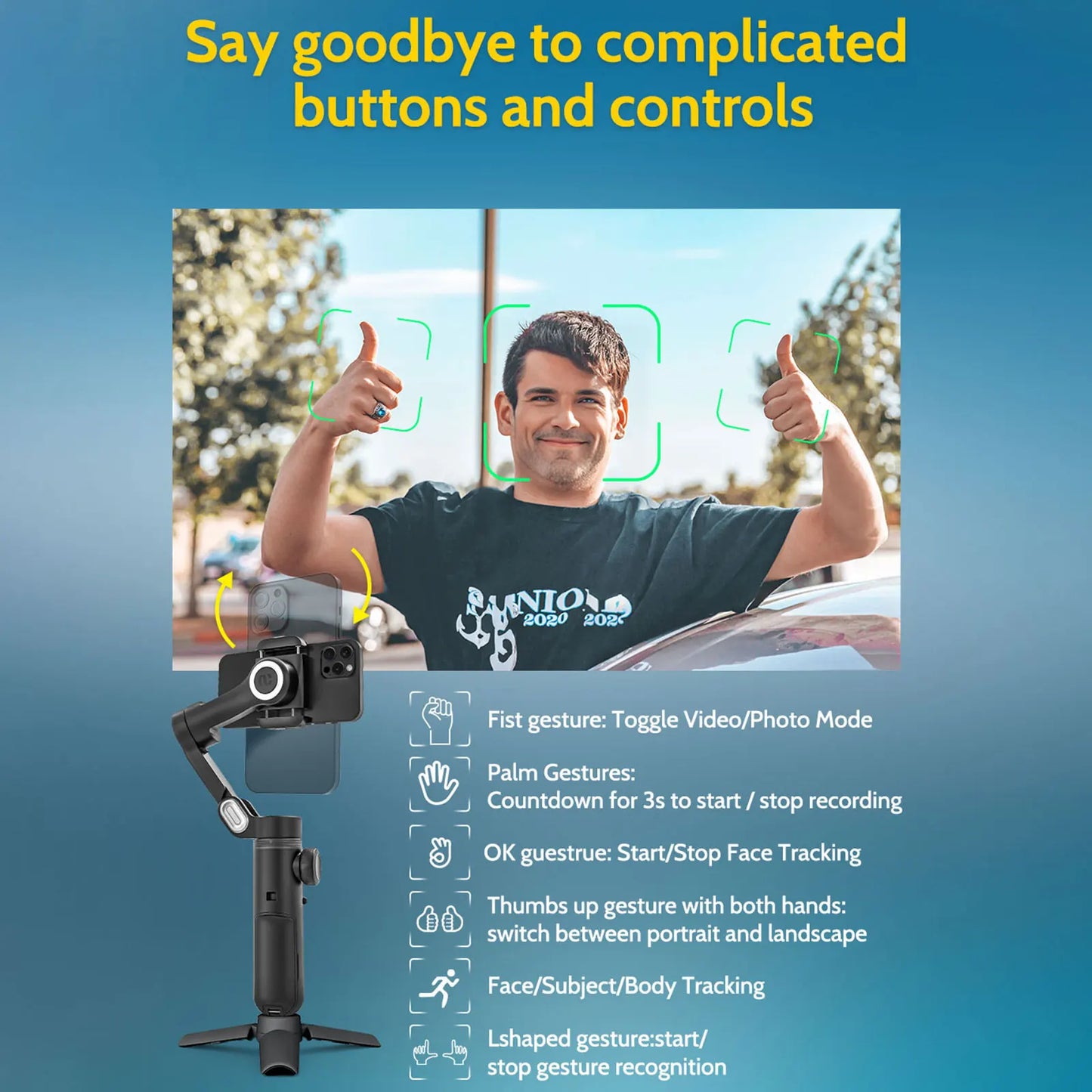 AOCHUAN Smart Phone XPro Smartphone 3 Axis Gimbal Stabilizer