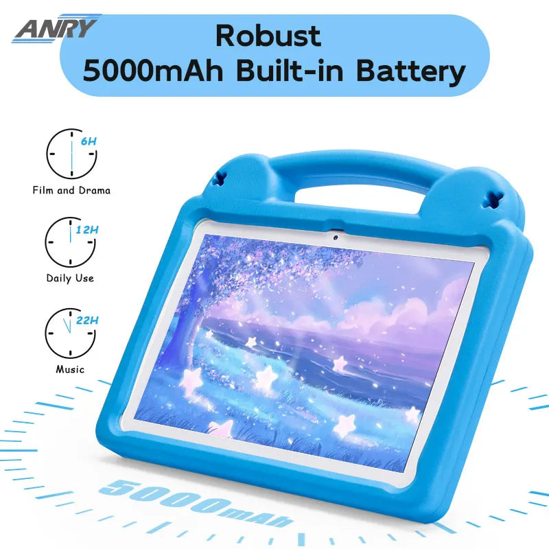 ANRY 2025 Kids Tablet Android 15 10.1 Inch A523 2.0GHZ 8GB