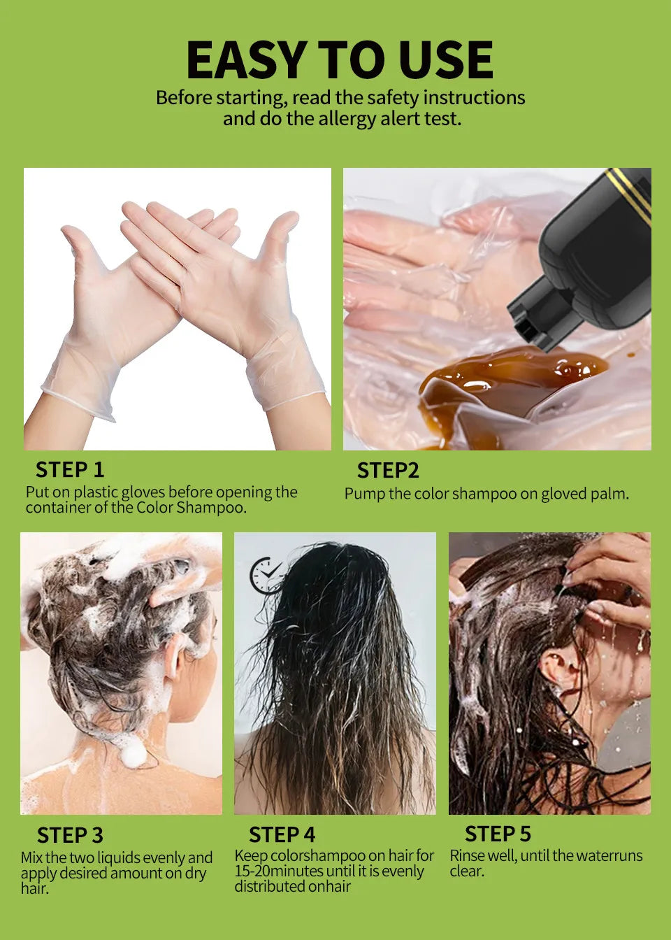 Rosemary Black Hair Dye Shampoo 500ml