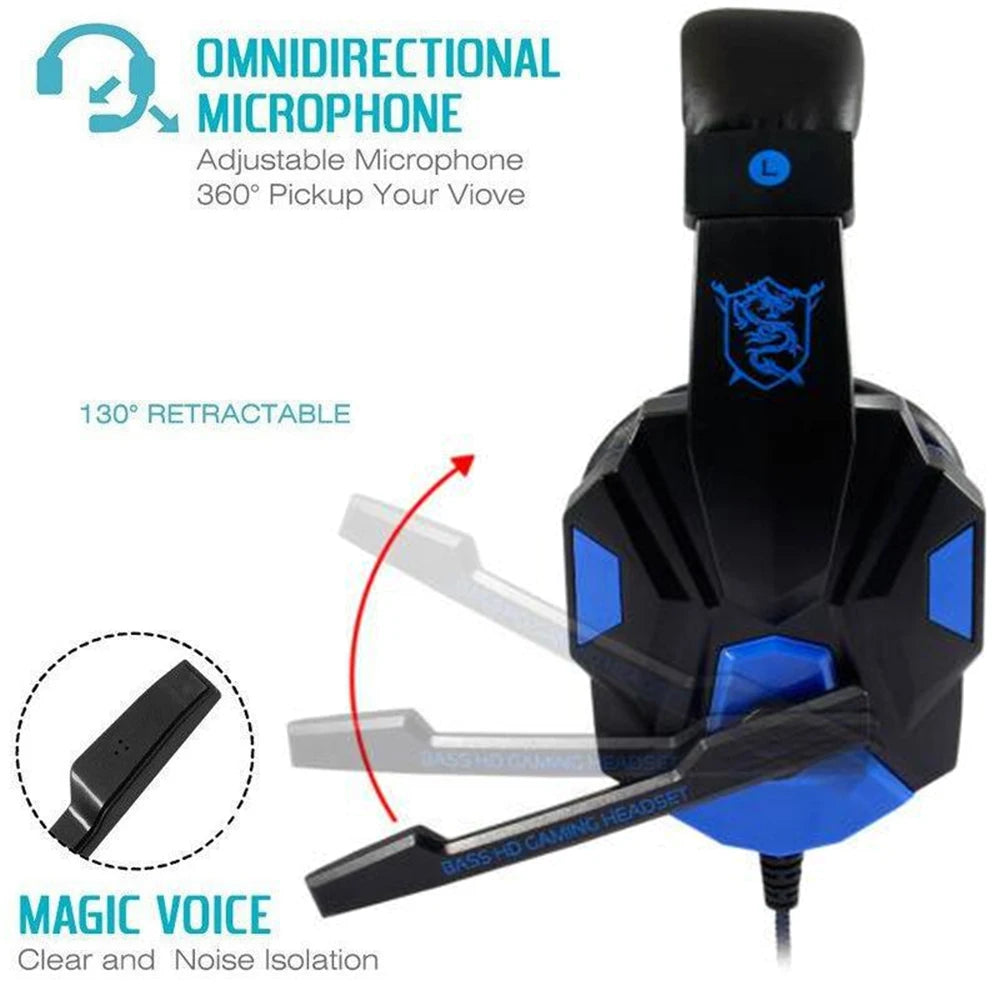Tacticon Wired Headset for Multi-Platform Gaming with Flip-to-Mute Noise Cancelling Microphone