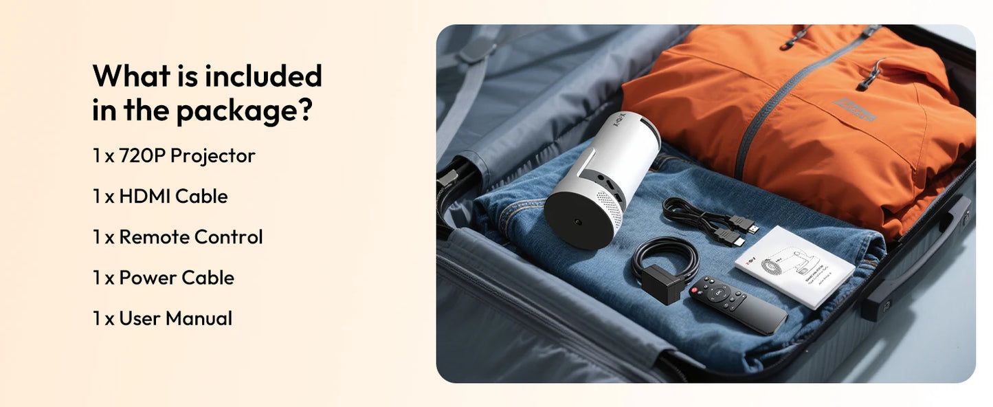 XGODY 720P Smart Projector: Your Plug-and-Play Home Cinema