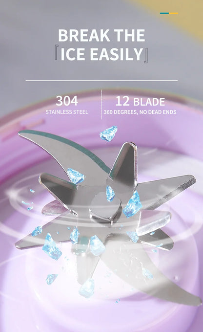 CREAROMA Portable Electric Juicer - 1000ml Automatic Pulp Ejection Blender