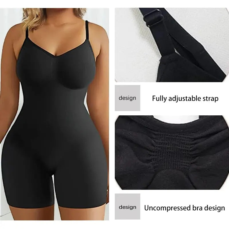 Seamless Tummy Control Bodysuit - High-Waist Shapewear for Everyday Wear