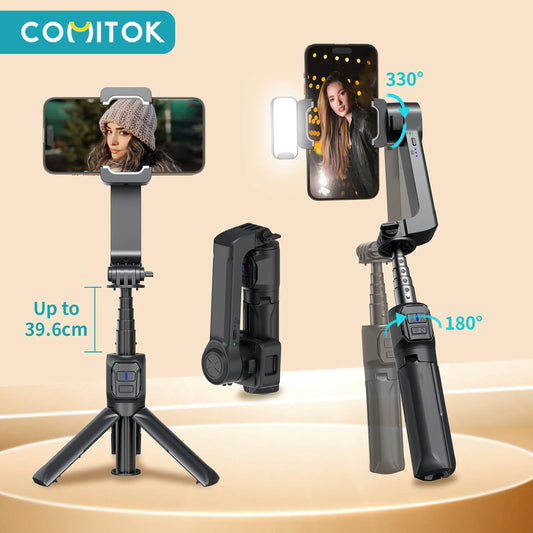 Selfie Stick Foldable Wireless Tripod Gimbal