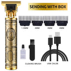Professional Cordless Hair Clipper for Men - Waterproof Rechargeable