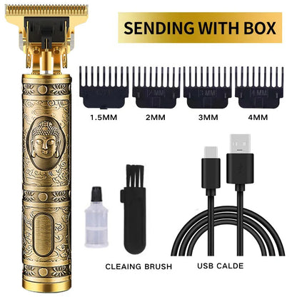 Professional Cordless Hair Clipper for Men - Waterproof Rechargeable