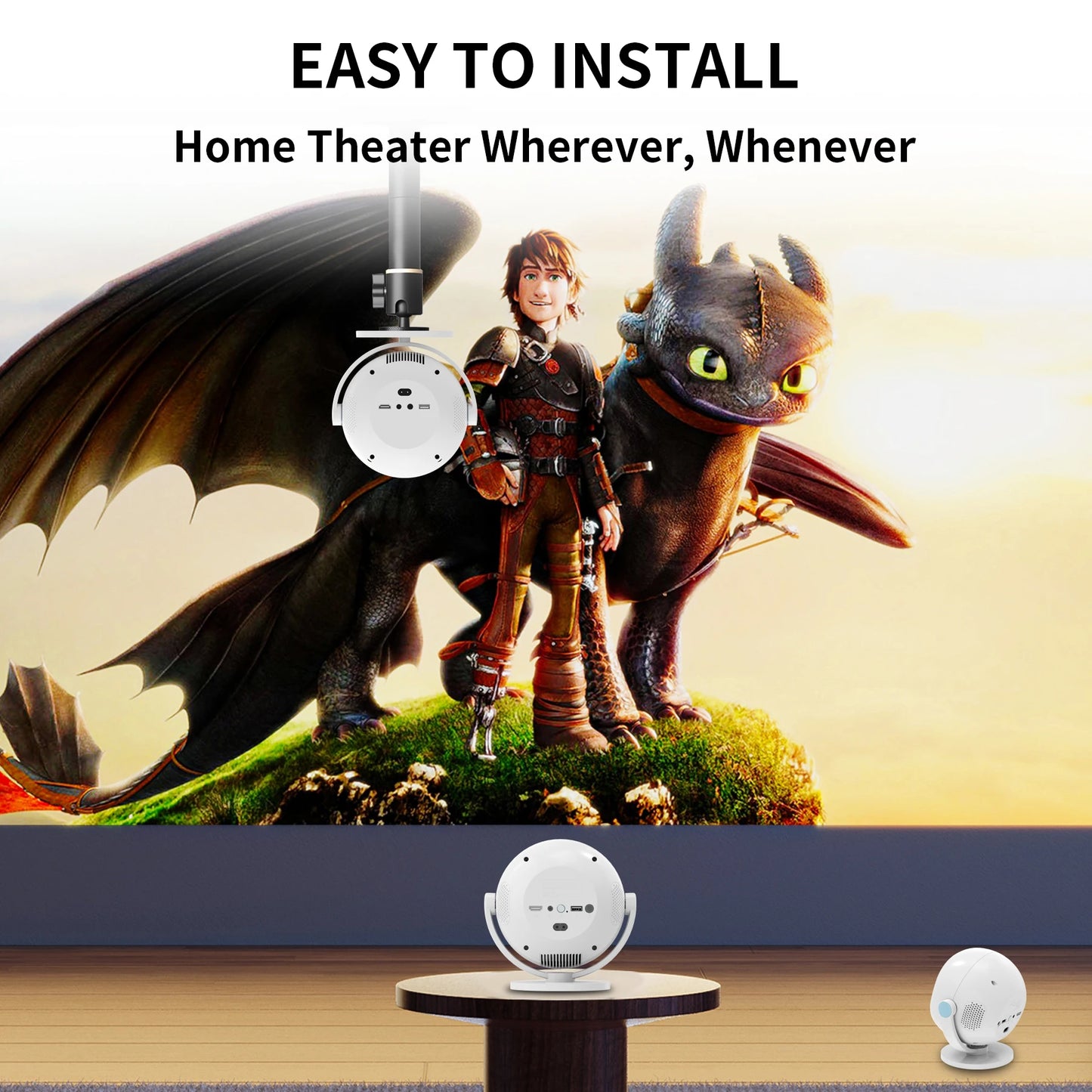 Salange 4K UHD Projector Android 11 with    WIf1 6 and Bluetooth