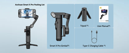 AOCHUAN Smart Phone XPro Smartphone 3 Axis Gimbal Stabilizer