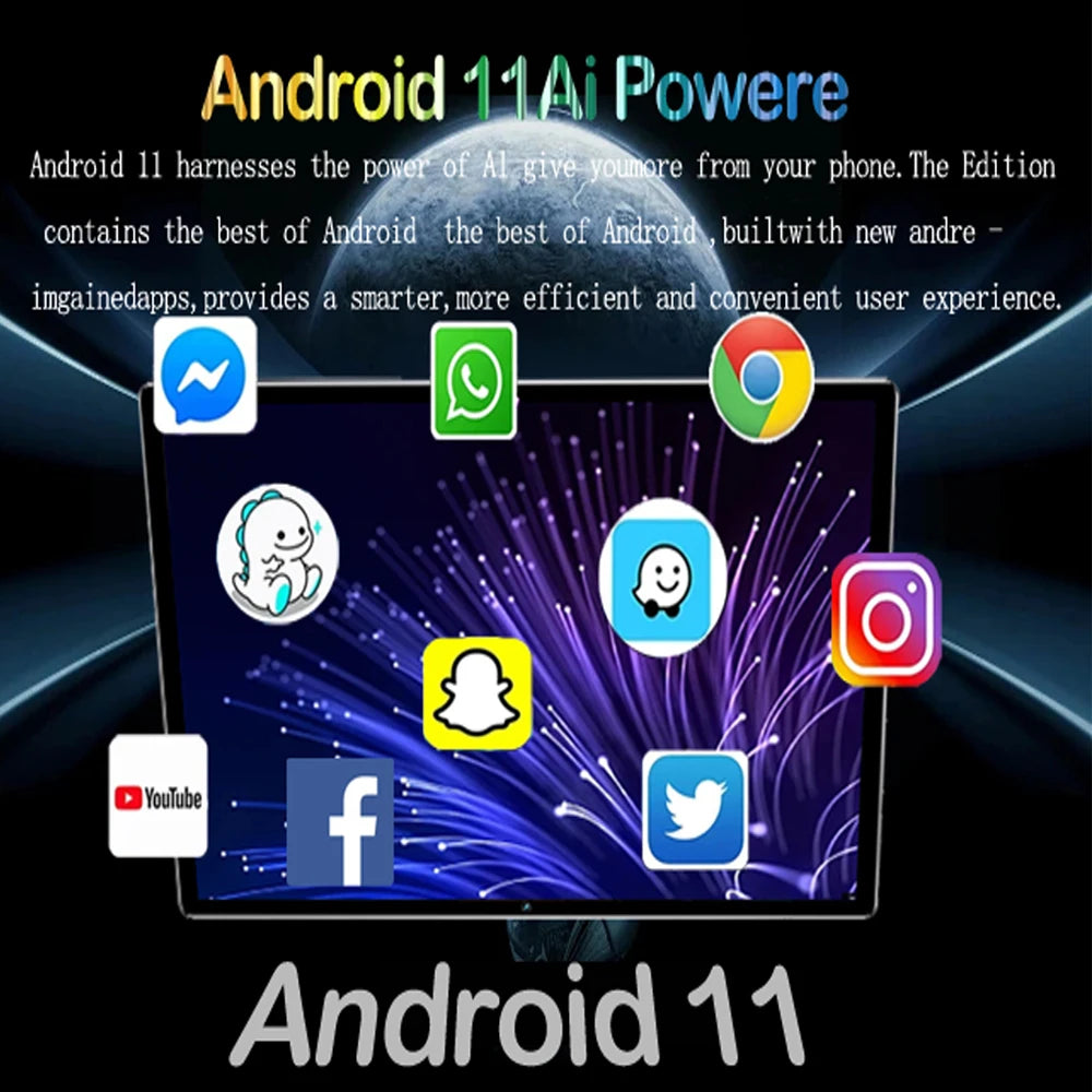 10.1-inch Tablet with 4GB RAM 64GB ROM, Android 11 System