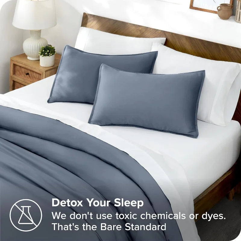 Lyocell Bamboo Bedding Set: Single Duvet Cover & Pillowcases