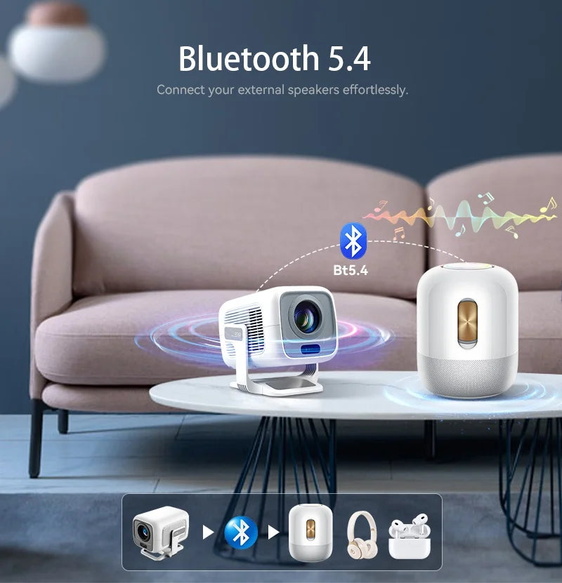 DITONG X3Plus HD projector Native 1080P support 4K WIFI6 BT5.4