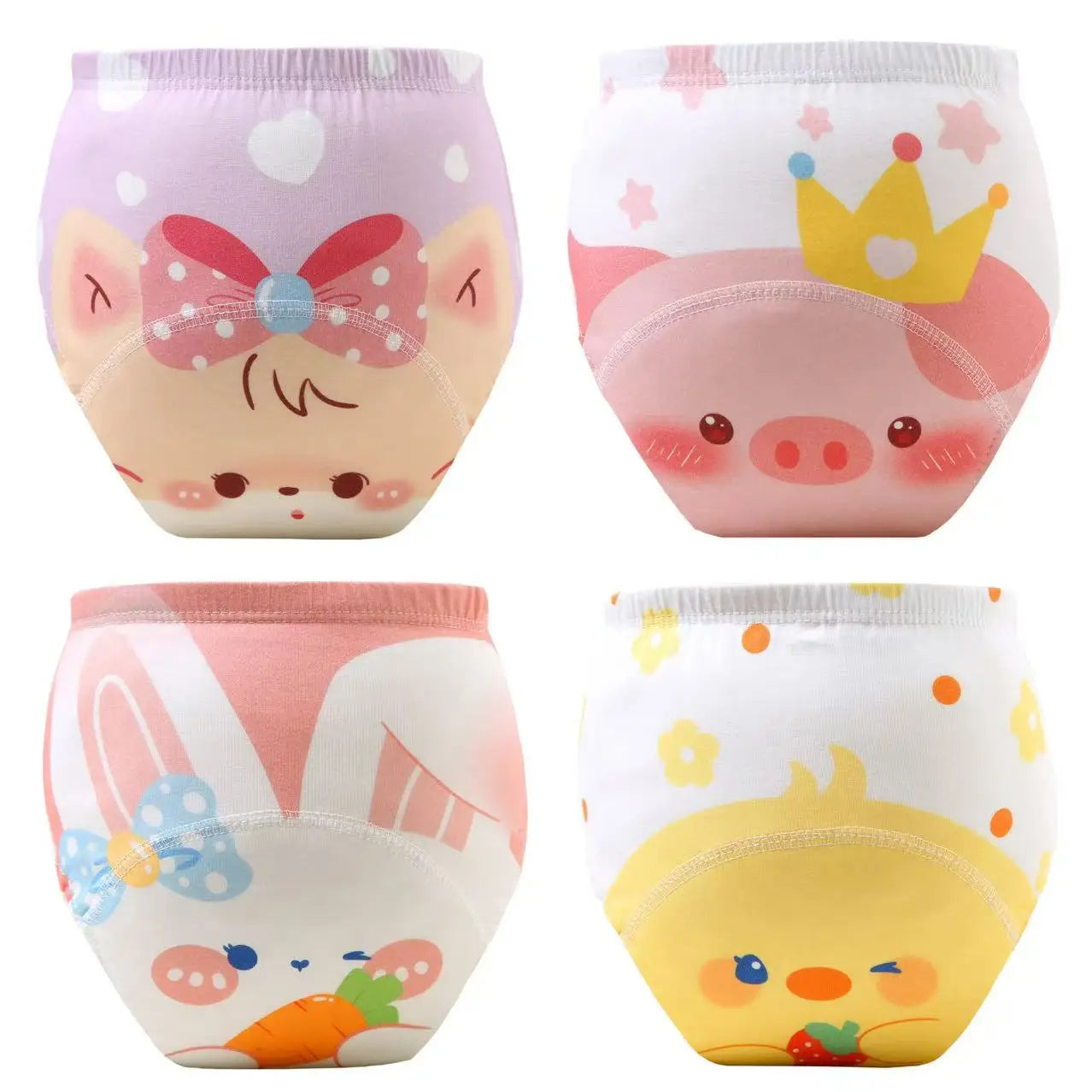 4PCS Baby Waterproof Diapers Pee Shorts Underwears Reusable Soft Ecological Cotton Toddler Potty Training Pants For Boys Girls