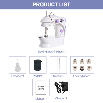 Beginner's Sewing Machine | 2-Speed, Double Thread, with Foot Pedal