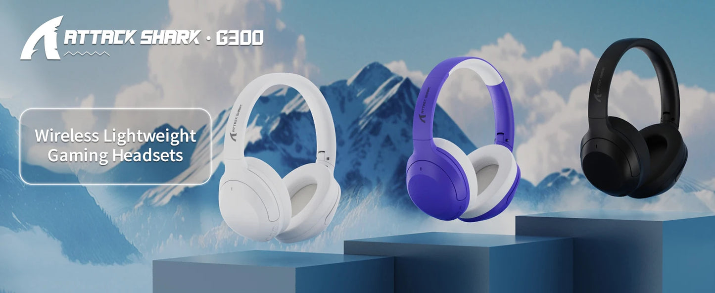 Attack Shark G300 Wireless Headphones | ENC Noise Cancellation for Immersive Sound
