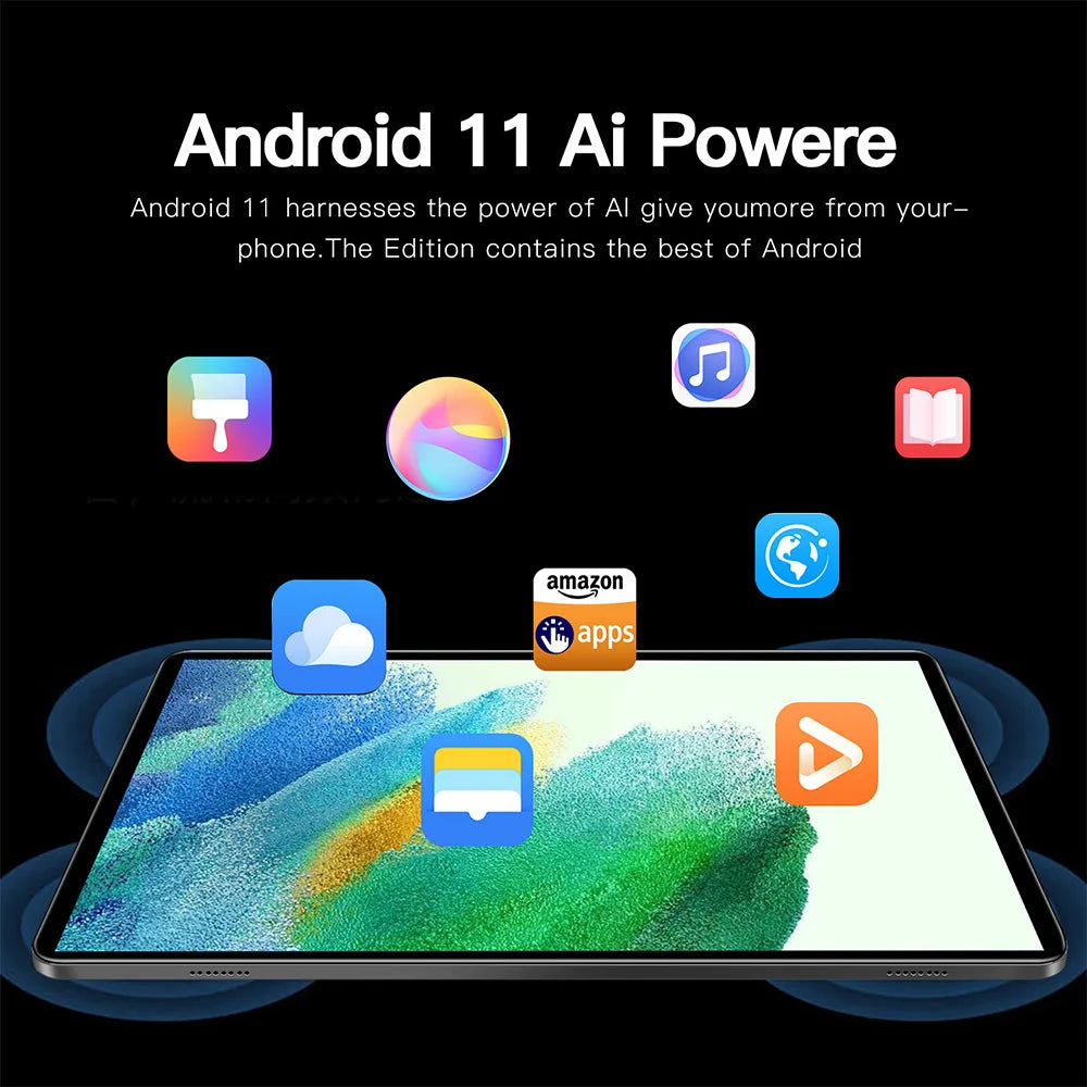 P37 Global Version 10.1 Inch Tablets Octa Core Android 11, 4GB+64GB,