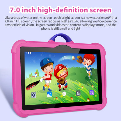 Cartoon Pattern Kids Tablet 7 Inch Quad Core 4GB RAM 64GB ROM Android