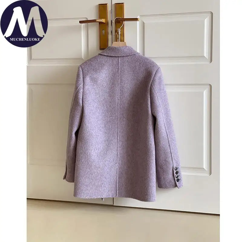 New Elegant Long Sleeves Short Woollen Jacket
