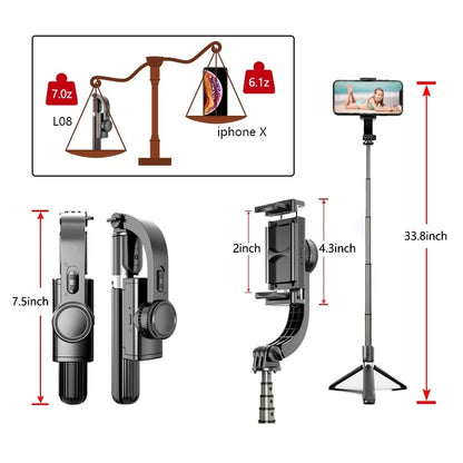Gimbal Stabilizer For iPhone Android Cell Mobile Phone