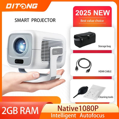 DITONG X3Plus HD projector Native 1080P support 4K WIFI6 BT5.4