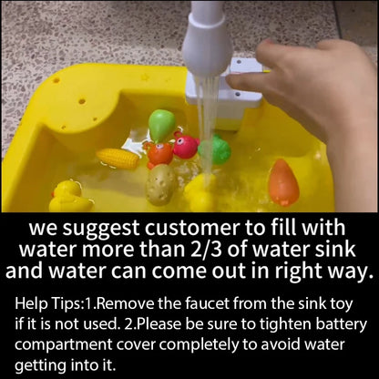 Kids Kitchen Sink Toys Electric Dishwasher