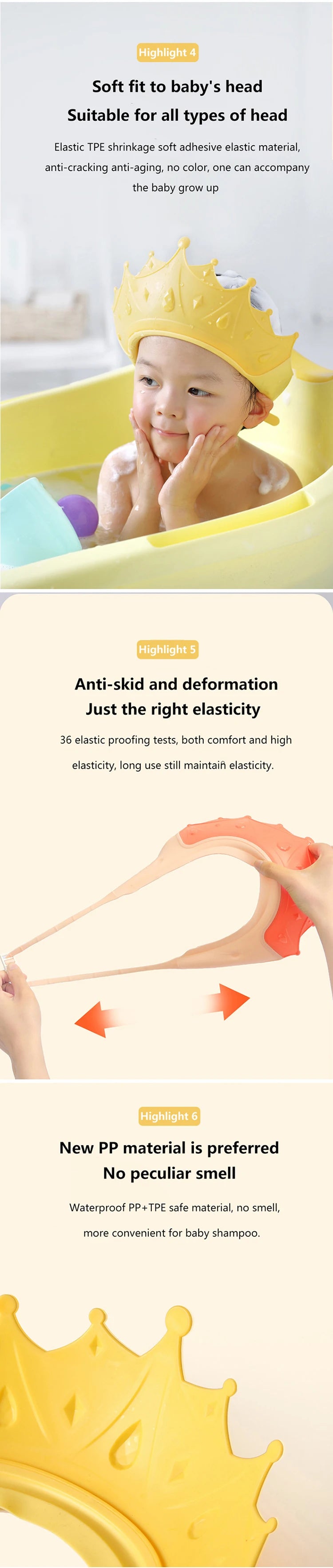 protection silicone shampoo caps baby and children