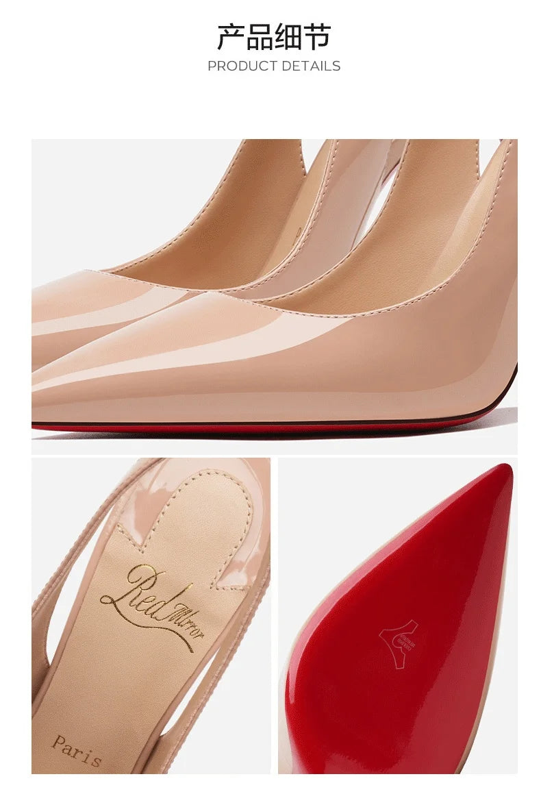 Heels Red Shiny Bottoms sexy Pointed