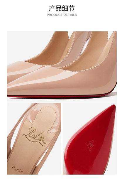 Heels Red Shiny Bottoms sexy Pointed