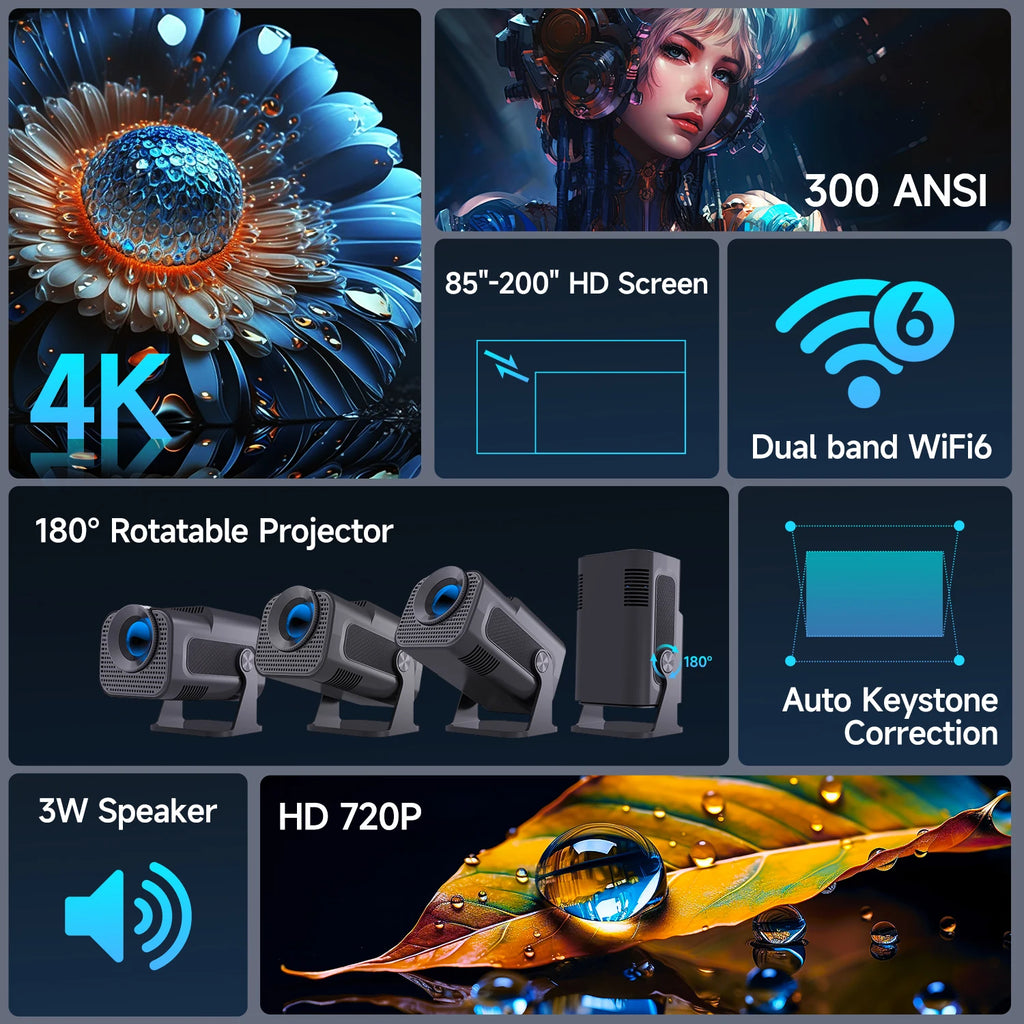 Magcubic HY320 Native 720P Android 11 Smart Projector