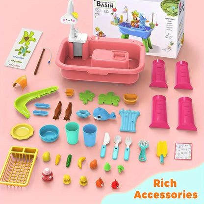 Kids Play Sink with Running Water & Electric Faucet