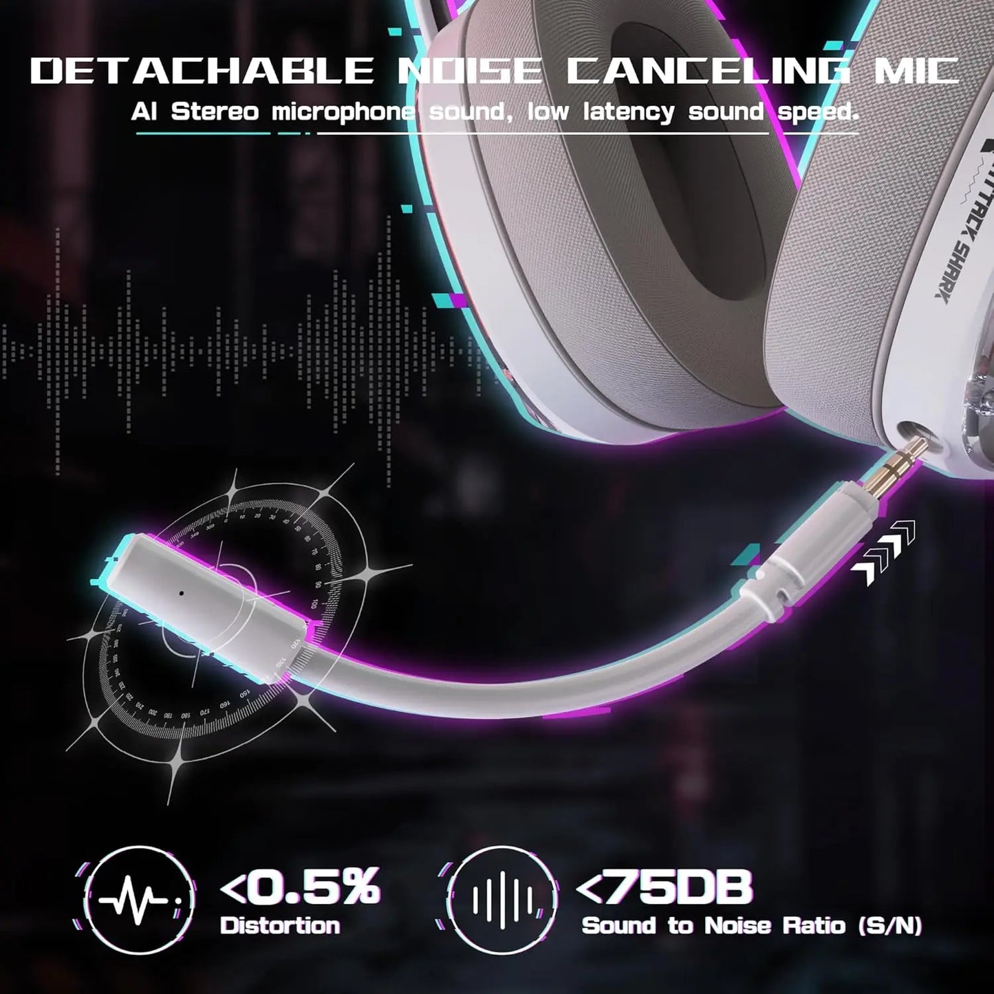 Attack Shark L60 Ultra-Light Tri-Mode Gaming Headset