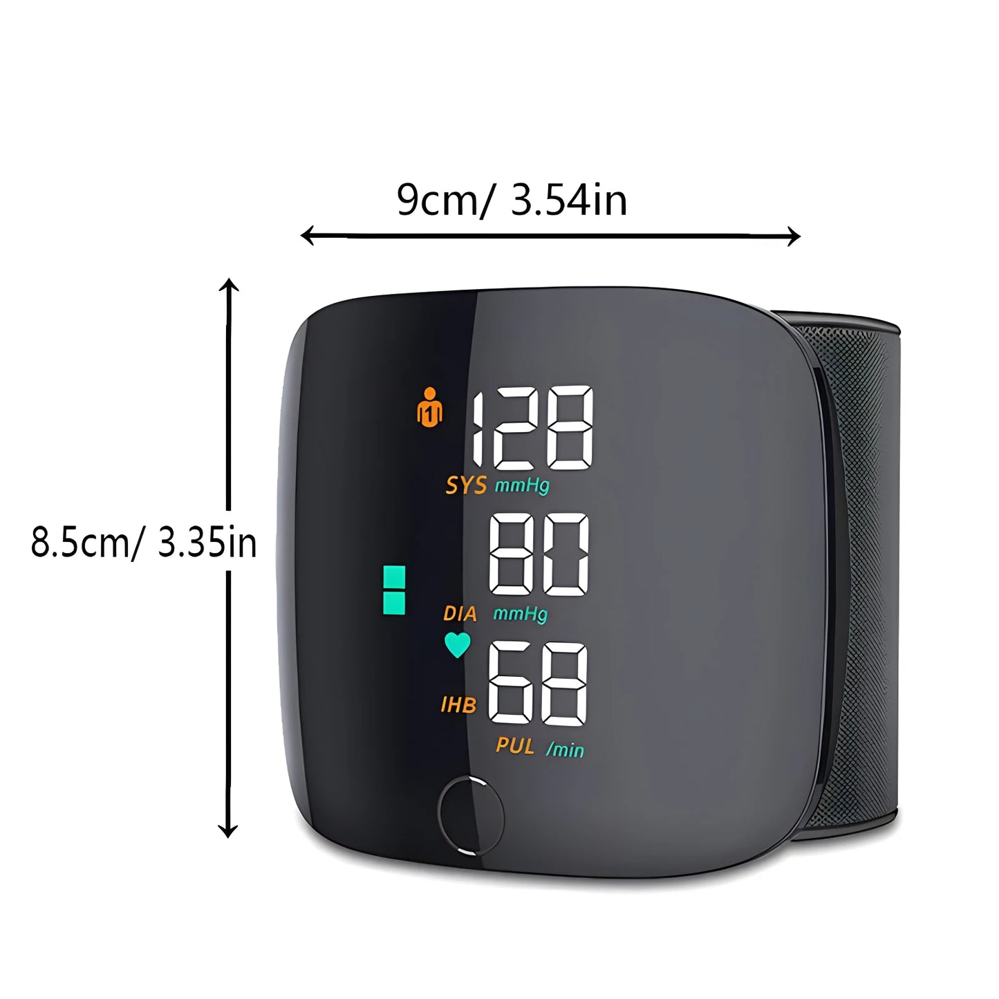 English Voice Activated Portable LED Wrist Blood Pressure Monitor