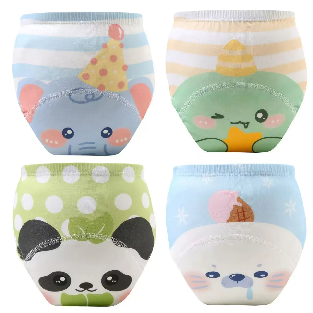 4PCS Baby Waterproof Diapers Pee Shorts Underwears Reusable Soft Ecological Cotton Toddler Potty Training Pants For Boys Girls