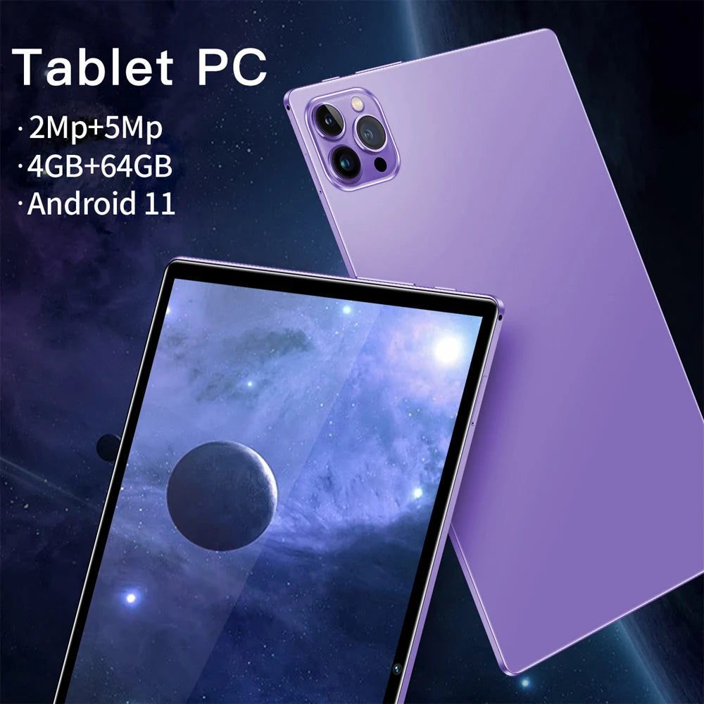 10.1-inch Tablet with 4GB RAM 64GB ROM, Android 11 System