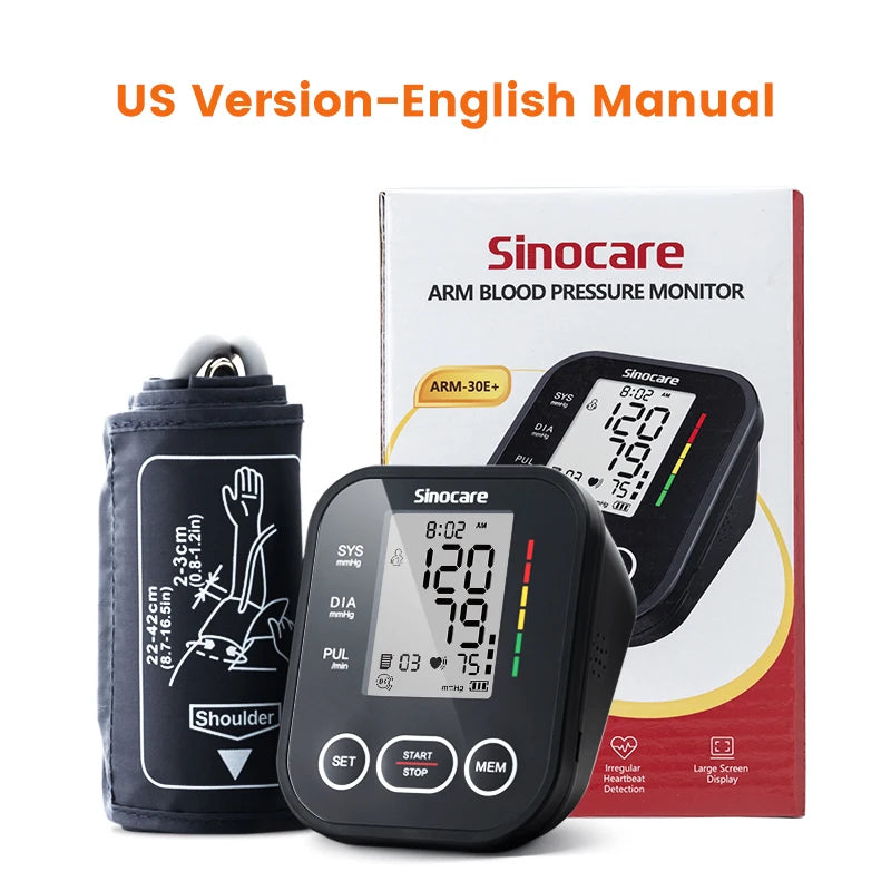 Blood Pressure Monitor, Sinocare ARM-30E