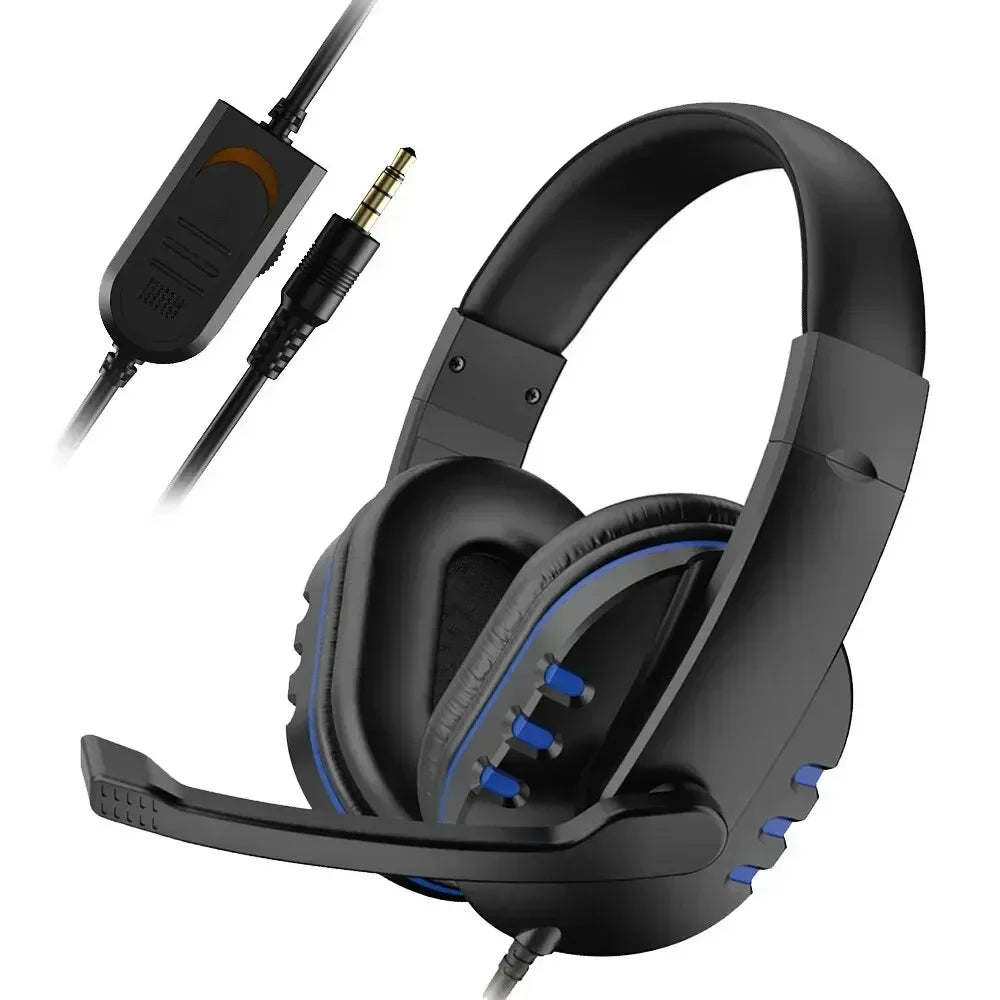 PS4 & PC Gaming Headset, 3.5mm Wired Earphones with Built-in Mic for Clear Chat