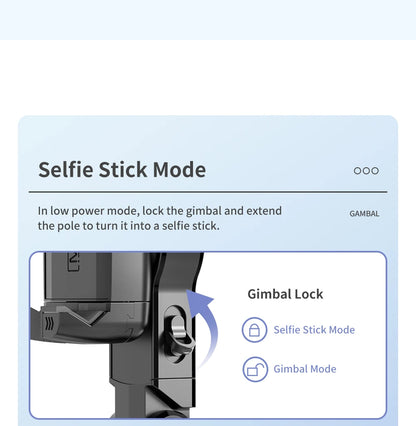 Selfie Stick Phone Gimbal Stabilizer For iPhone Android