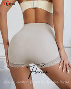 High Waist Lace Flat Belly Shorts For Women
