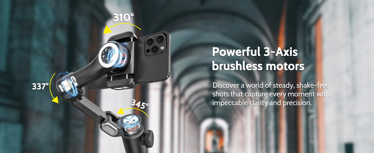 AOCHUAN Smart Phone XPro Smartphone 3 Axis Gimbal Stabilizer