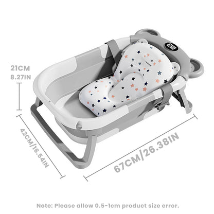 Portable Collapsible Baby Bathtub with Thermometer