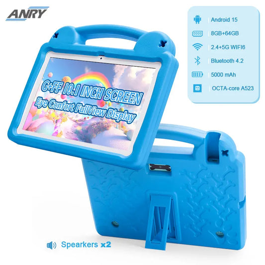 ANRY 2025 Kids Tablet Android 15 10.1 Inch A523 2.0GHZ 8GB