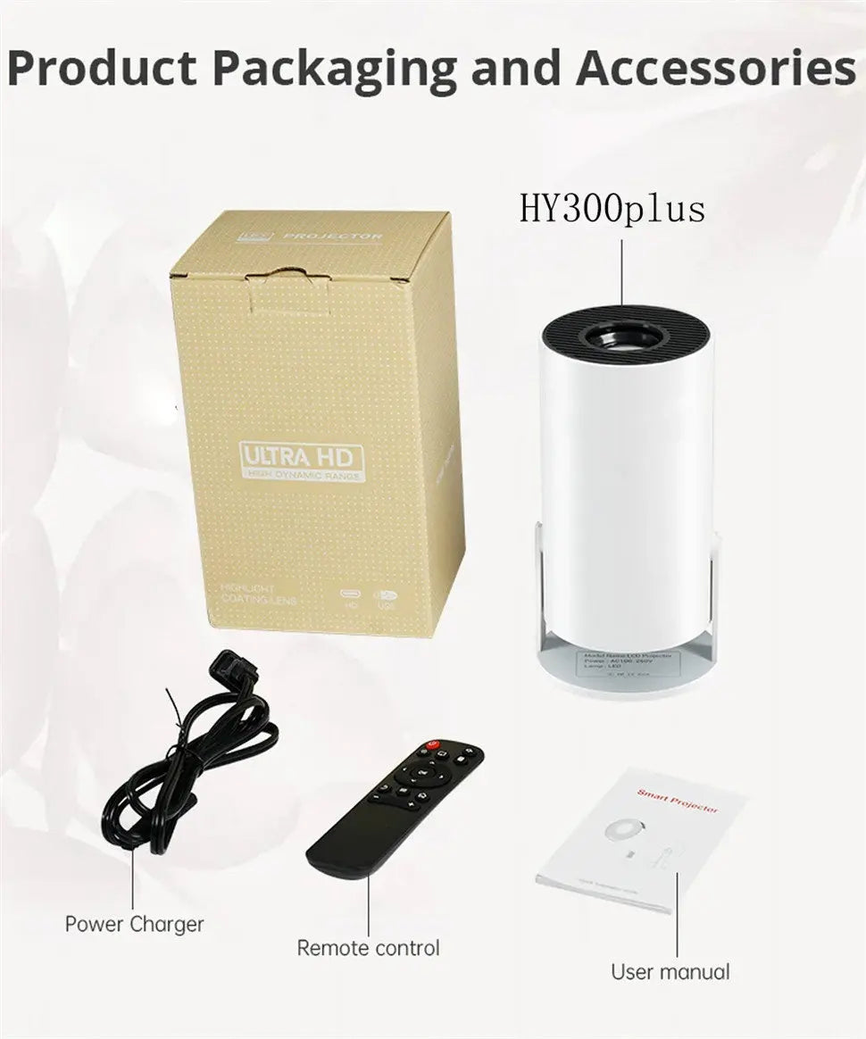 DITONG HY300 Plus HD Projector portatil 4K 1280x720P Android