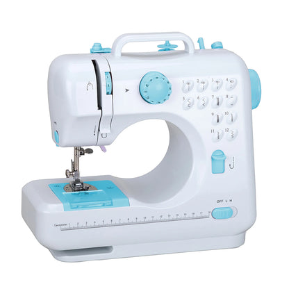 Portable Sewing Machine |12 Stitch Types, Horizontal Rotary Shuttle &amp; Metal Hook