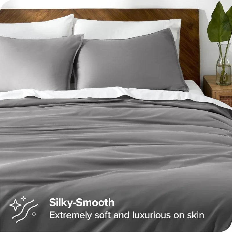 Lyocell Bamboo Bedding Set: Single Duvet Cover & Pillowcases